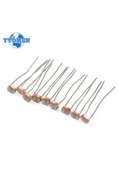 YTDMEN 50PCS Photo Light Sensitive Resistor GL5506 GL5516 GL5528 GL5537 GL5539 Photoresistor Kit Photoco...