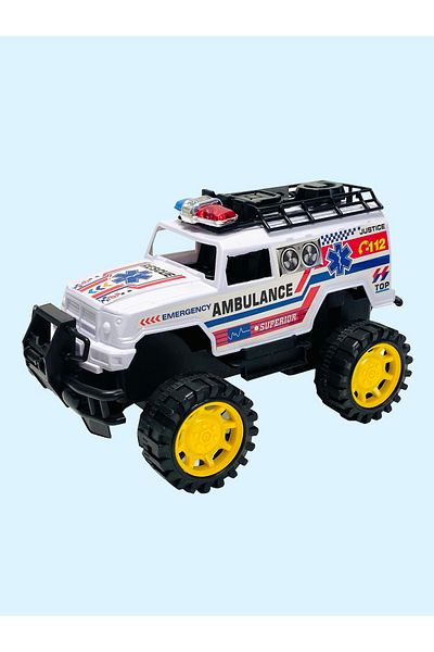 rexa White Ambulance Jeep Toy – Emergency Rescue Vehicle for Kids