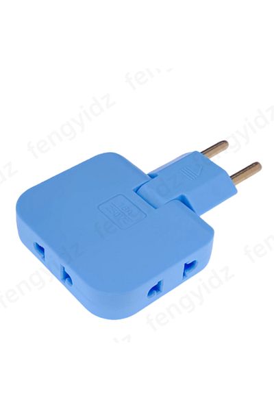 Choice blue 3 in 1 EU Power Socket Plug Adapter Foldable US To EU Travel Aadapters Power Converter KR Plug