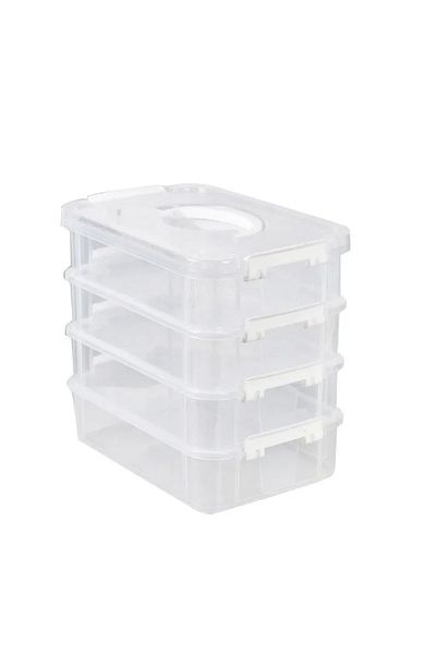 Choice White Building Blocks Storage Box Transparent Visibility Tool Classification Boxes Moisture-Proof Gr