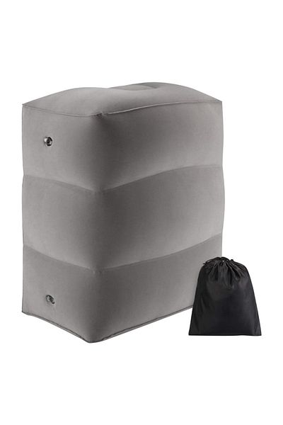 Choice Light Grey 1PC Portable Travel Footrest Pillow Inflatable Foot Rest Pad Footrest Feet Cushion Plane