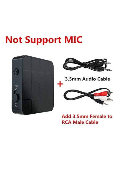 Vikefon With RCA Cable Bluetooth 5.0 Audio Receiver Transmitter 2 IN 1 RCA 3.5MM AUX Jack USB Dongle Stereo