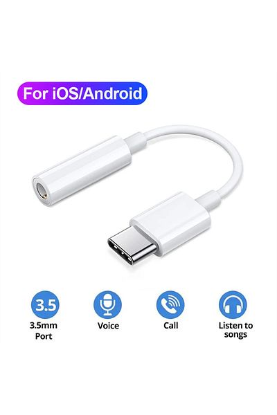 Choice Withe NNBILI 2in1 USBC To 3.5mm Headphone Jack Type C PD 60W Charge Audio Aux Adaptor for iPhone 15