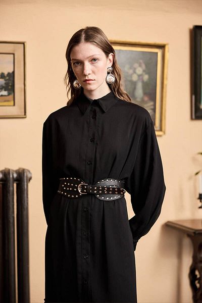 BE BLUE Black chiffon dress