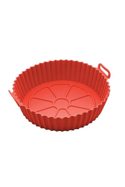 SIKS Silicone Protective Tray for Air Fryer, Universal, For Deep Fryer, Frying, Baking, Red