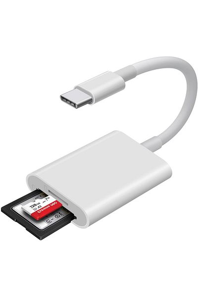 Choice For Lighting 2 in 1 USB C & Lighting To SD TF Card Reader Adapter for IPhone 15 14 13 12 16 Pro Max
