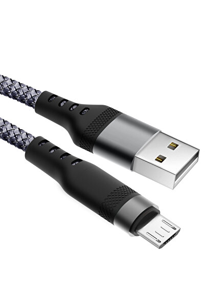 Choice كابل شحن سريع ميكرو يو إس بي من النوع سي بطول 3 أمتار رمادي اللون، خط مايكرو يو إس بي لأجهزة أندرويد، يو إس بي إلى لايتنينج، شحن ممتد