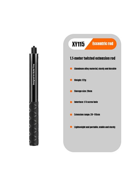 Vikefon Eccentric rod Handle Camera Selfie Extension Rod Camera Bullet Time Hidden Selfie Rod For Insta360 X