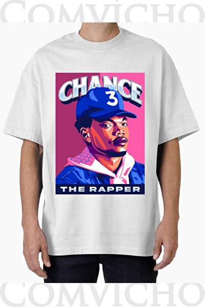 COMVİCHO Unisex Chance Design Printed Oversize T-Shirt