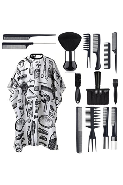 Choice1 15pcs set B 11pcs/15pcs Salon Barber Cloak Set Barber Stylist Cloak w...