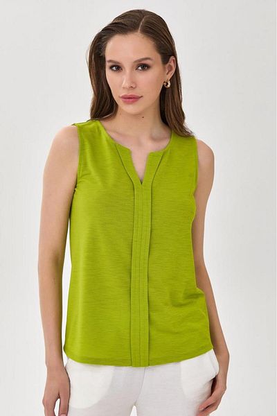 İKİLER Front Patch Sleeveless Blouse 025-1021