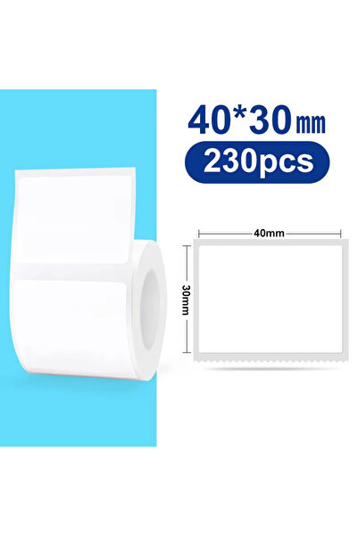 Choice1 40-30mm230pcs 30-50mm Niimbot B21 B1 B3S Printer Label Paper Roll White Sticker Print Papers Rolls T