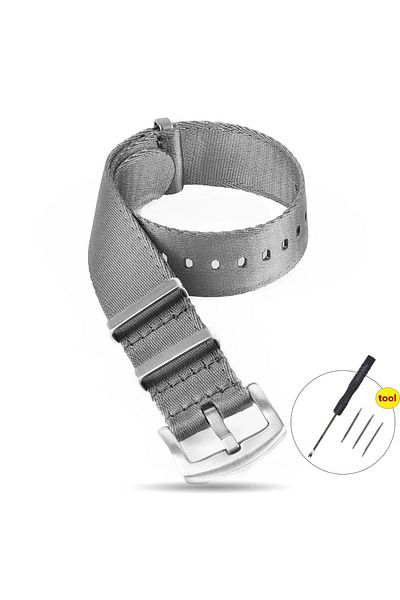 Choice 20mm Gray High Density Nylon Strap for Omega Seamaster 007 20mm 22mm Soft Nylon Bracelet for Seiko M