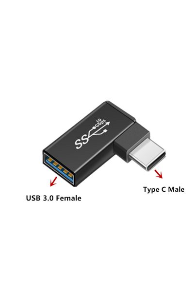 Choice green OTG Adapter USB 3.1 Type C Female To USB 3.0 Male Converter 10Gbps Type C to USB 3.0 90 Degree