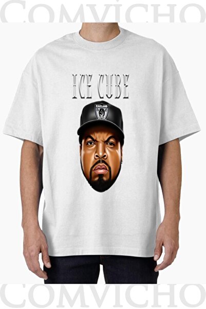 COMVİCHO تي شيرت مطبوع بتصميم Ice Cube V10 للجنسين