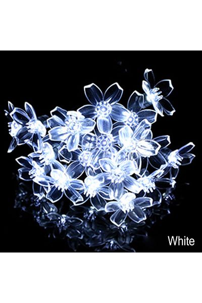 Choice 6M40LED Cold White 1PC Flower Fairy Lights Battery Operated String Lights Waterproof 10/20/30/40 LED