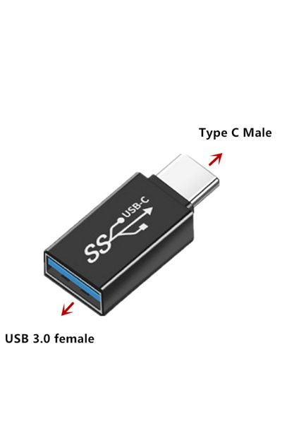 Choice army green OTG Adapter USB 3.1 Type C Female To USB 3.0 Male Converter 10Gbps Type C to USB 3.0 90 D