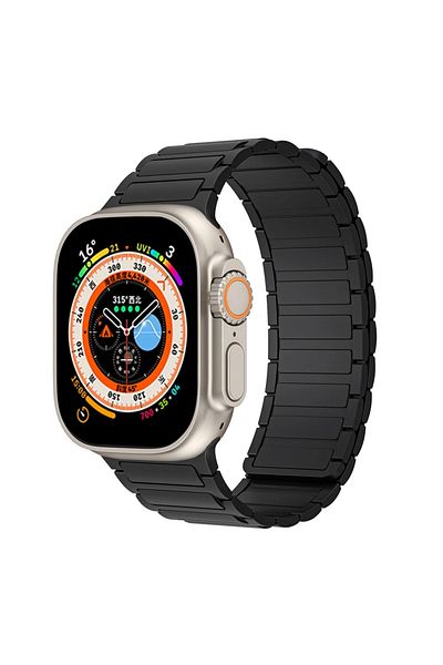 CAOWTAN 42mm 44mm 45mm 49mm black Magnetic Silicone Strap for Apple Watch Band Ultra 2 49mm 45mm 41mm Bracel