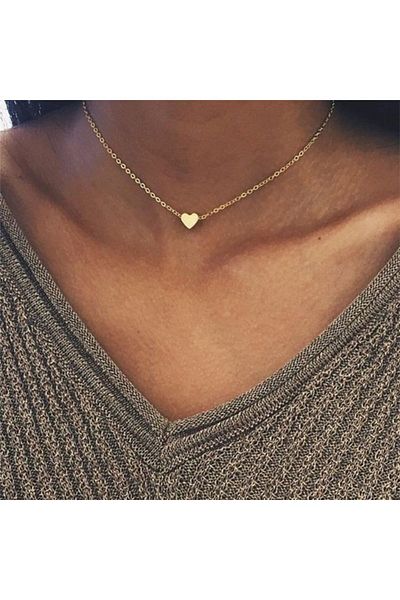 Choice Gold Simple Love Heart Necklace Elegant Party Jewelry Accessories For Women