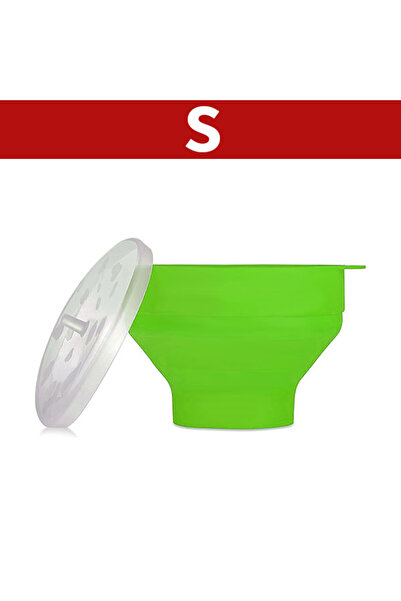 Choice وعاء فشار قابل للطي من السيليكون S-Green للاستخدام في الميكروويف، خالٍ...