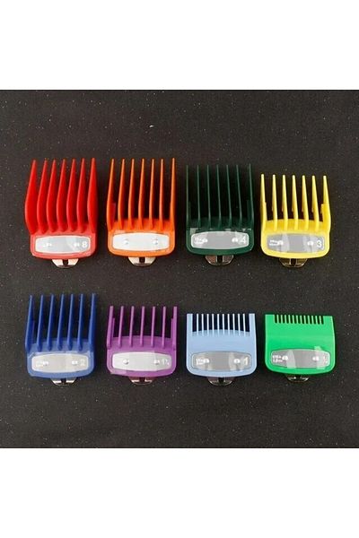 Choice 8 قطع ملونة 8/10 قطع مقص شعر احترافي دليل حد مشط لماكينة Wahl Trimmer Universal Barber G