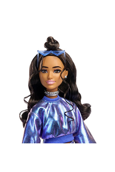 Barbie DELUXE STYLE BARBIE DOLL METALLIC BLUE DRESS