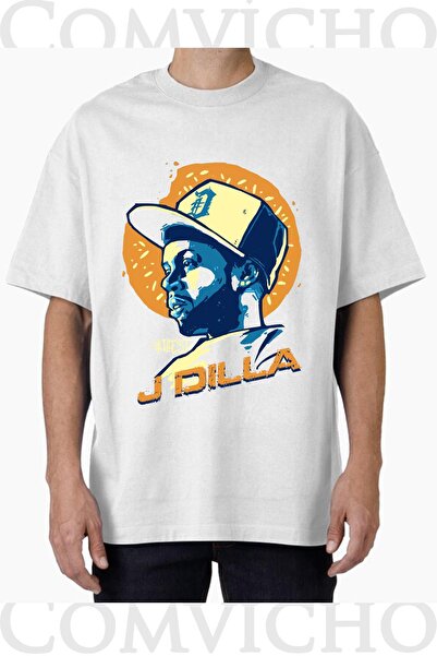 COMVİCHO Unisex J Tongue V1 Design Printed Oversize T-Shirt