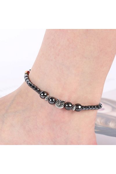 Choice YA0768-1 Weight Loss Magnet Anklets for Women Men Owl Animals Stone Magnetic Therapy Bracelets Ankle