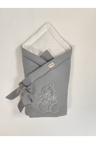 Bebella 100% Cotton Special Fabric Baby Swaddle Blanket – Embroidery Detailed, Hospital Release & Newborn