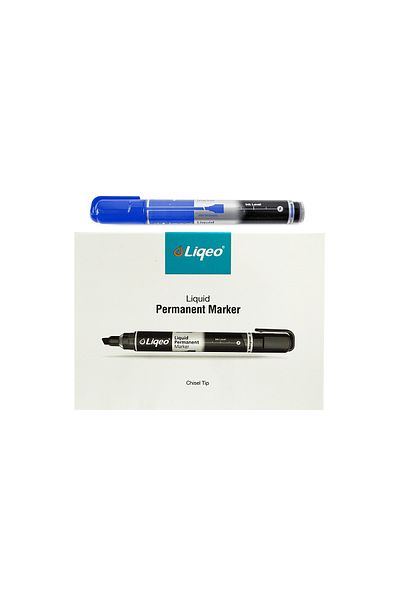 Liqeo Liqeo SET liquid permanent marker, blue beveled tip - 12 pcs/set