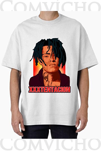 COMVİCHO تي شيرت مطبوع بتصميم xxxtentacion v1 للجنسين