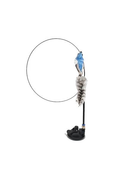 Choice B-Sucker Simulation Bird interactive Cat Toy Funny Feather Bird with Bell Cat Stick Toy for Kitten P
