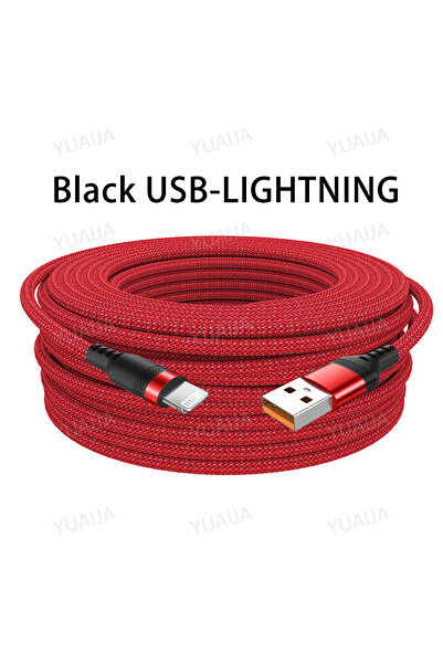 Choice كابل شحن سريع USB من النوع C من LIGHTNING باللون الأحمر بطول 1 متر، خط...