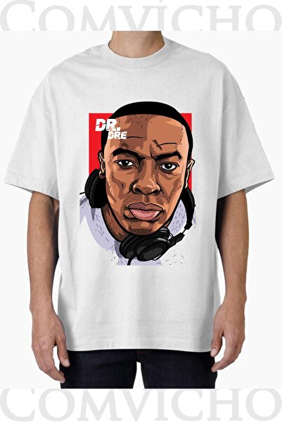 COMVİCHO تي شيرت مطبوع بتصميم Dr.dre v3 للجنسين