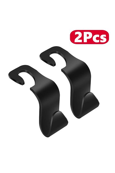 DUTRIEUX Black 2pcs 4Pcs Hooks for Bags Car Clips Front Seat Headrest Organizer Holder Auto Fastener Hangers