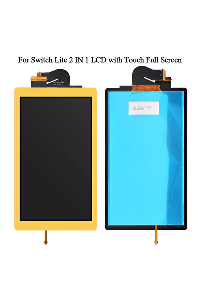 choice2 شاشة LCD أصلية جديدة 2 في 1 باللون الأصفر لجهاز نينتندو سويتش لايت مع...