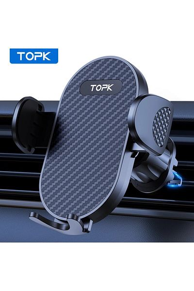 Choice For Air Vent TOPK Car Phone Holder Mount Adjustable Universal Phone Holder with Hook Clip for Dashbo