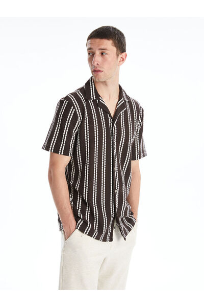 LC Waikiki Rmz Gi̇yi̇m Farkiyla Standard Fit Short Sleeve Embroidered Men's S...