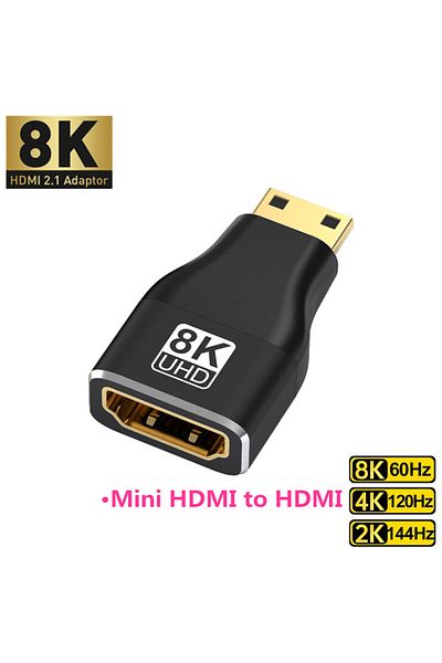 Choice محول HDMI صغير 8K بزاوية 90 و270 درجة، HDMI 2.1 8K@60hz 2.0 4K@120hz 2K زاوية قائمة HDMI ذكر إلى Fam