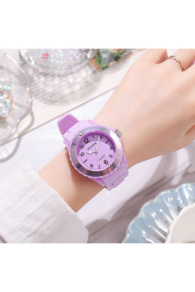 Choice Purple Kids Exam Watch Girls Boys Elementary School Waterproof Imitation Drop Macaron Little Fresh S
