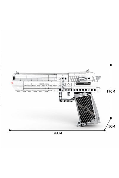 Choice 408PCS No Box Military Weapon Series Building Block 408PCS Desert Eagle Pistol Can Shoot Model DIY A