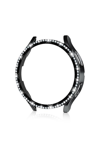 Choice Galaxy Watch4 5 40mm Black Case for Samsung Galaxy Watch 7 6 5 4 40mm 44mm Screen Protector PC Bumpe