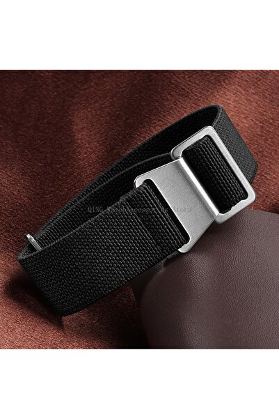 Choice 18mm Black Nylon Braided Watch Band Elastic Nylon Strap French Troops ...