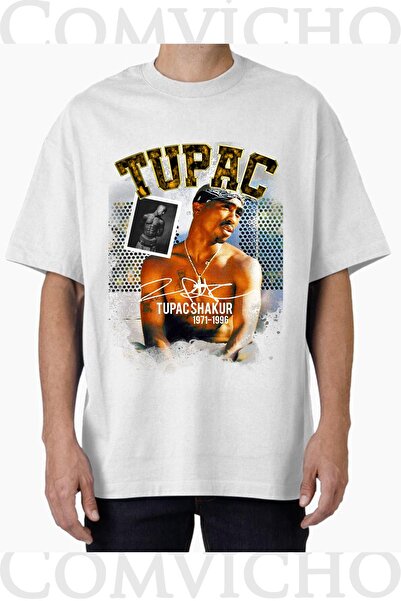COMVİCHO تي شيرت مطبوع بتصميم توباك v29 للجنسين