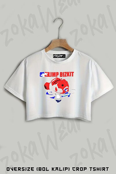 ZOKAWEAR Limp Bizkit 2 εμπριμέ υπερμεγέθη Crop T-shirt
