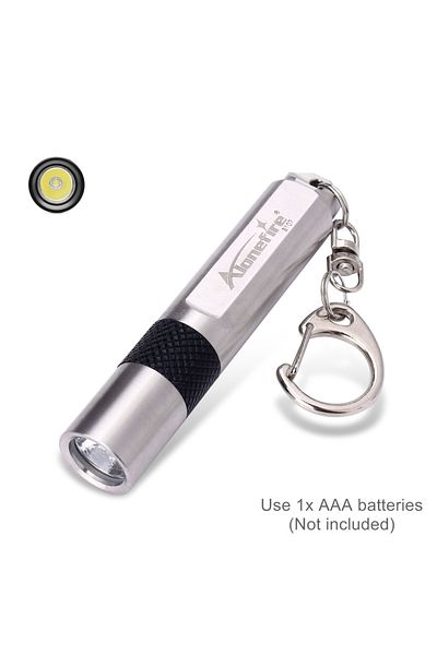 Choice AAA S107 Mini Stainless steel Flashlight Waterproof Cool Keychain light Portable Torch Outdoor Hikin