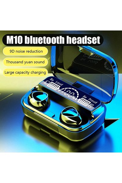 Choice m10-black M10 Wireless Headphones TWS Bluetooth Touch Control Earphones Sport Earbuds Hifi Stereo Ga