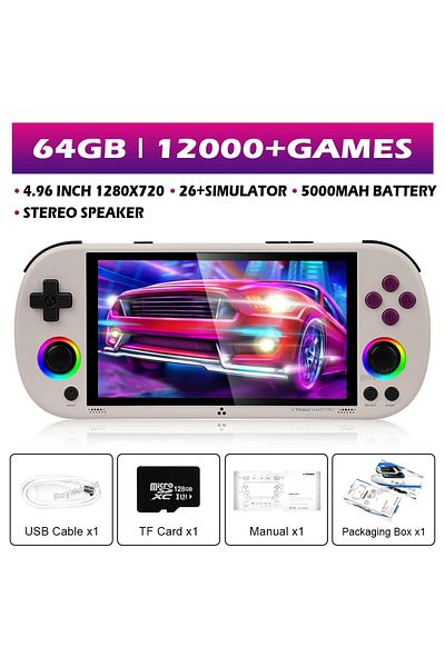 Choice5 64G Retro Grey 128G 256G Trimui Smart Pro Handheld Game Console 4.96''IPS Screen Linux System Joysti