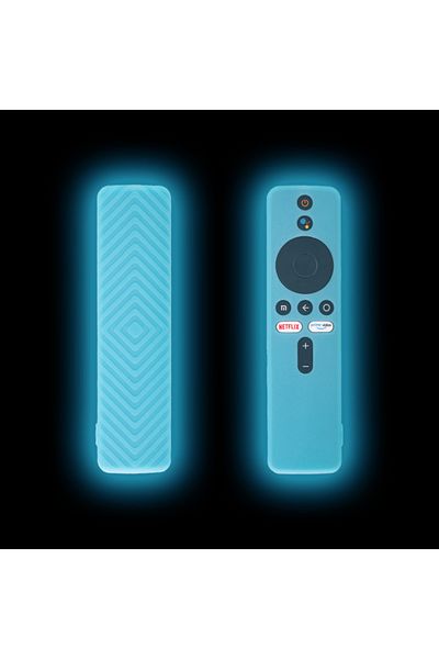Choice 15.6x4x1.4cm Luminous blue Luminous Case For Xiaomi Mi TV Box S Remote Control Cover Silicone Soft S