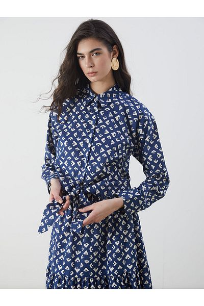 LC Waikiki Black Patterned Women's Shirt